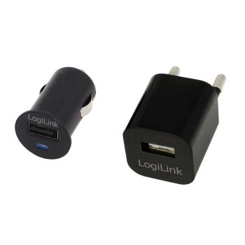 CARGADOR USB CASA/COCHE LOGILINK PA0076