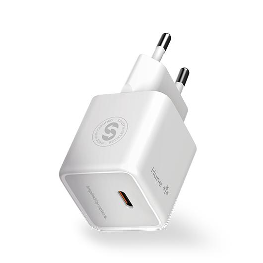 CARGADOR HUNE ECO MINI 20W USB-C BLANCO NIEVE